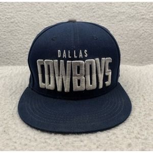 New Era Dallas Cowboys Snapback‎ Hat Large Two Tone Script Navy Blue 9Fifty NFL